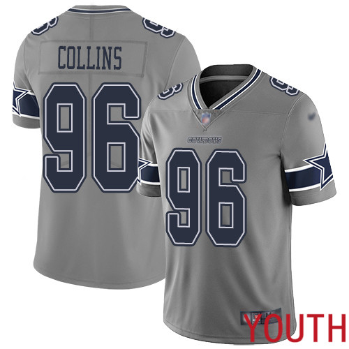 Youth Dallas Cowboys Limited Gray Maliek Collins #96 Inverted Legend NFL Jersey